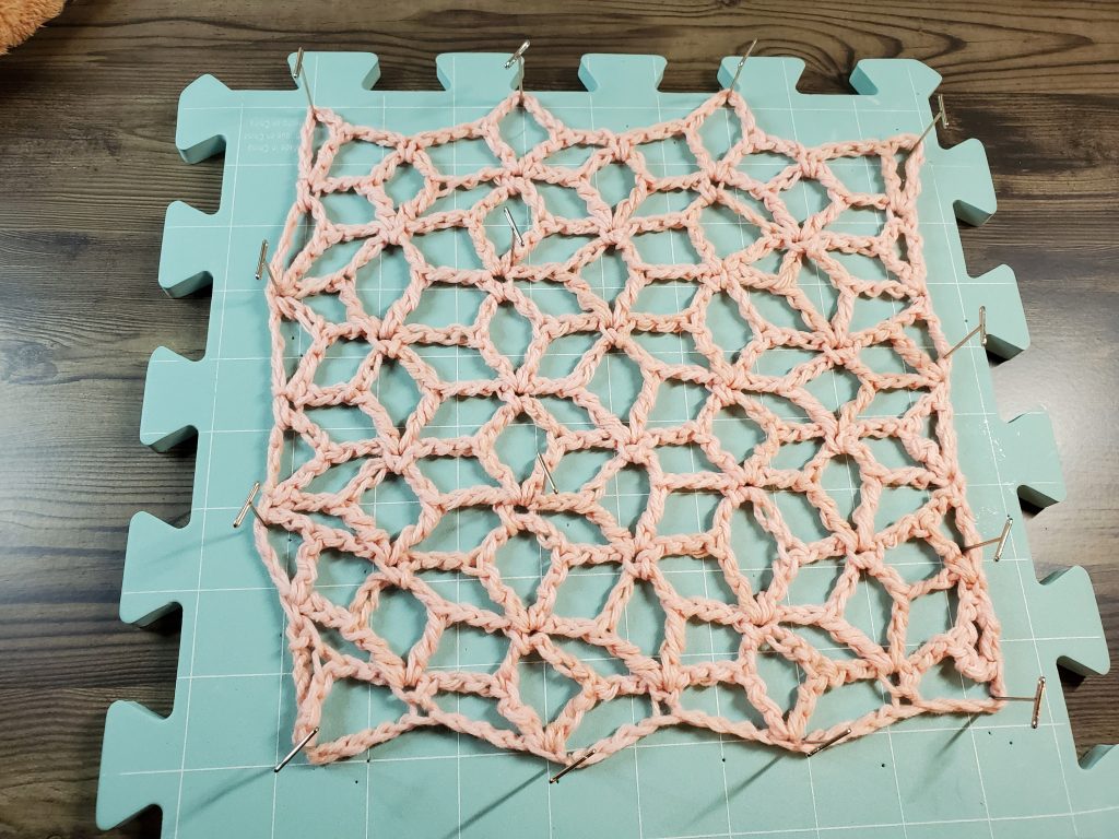 Blocking Crochet Projects » Emerald Cherub Crochet